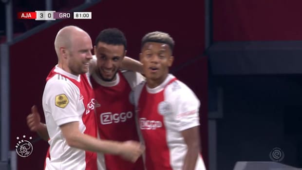 Mazraoui’s first-touch finish vs Groningen